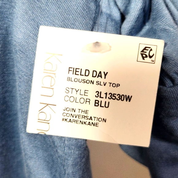 Kare Kane Blue Oversized Short Sleeve T-Shirt - Picture 9 of 10